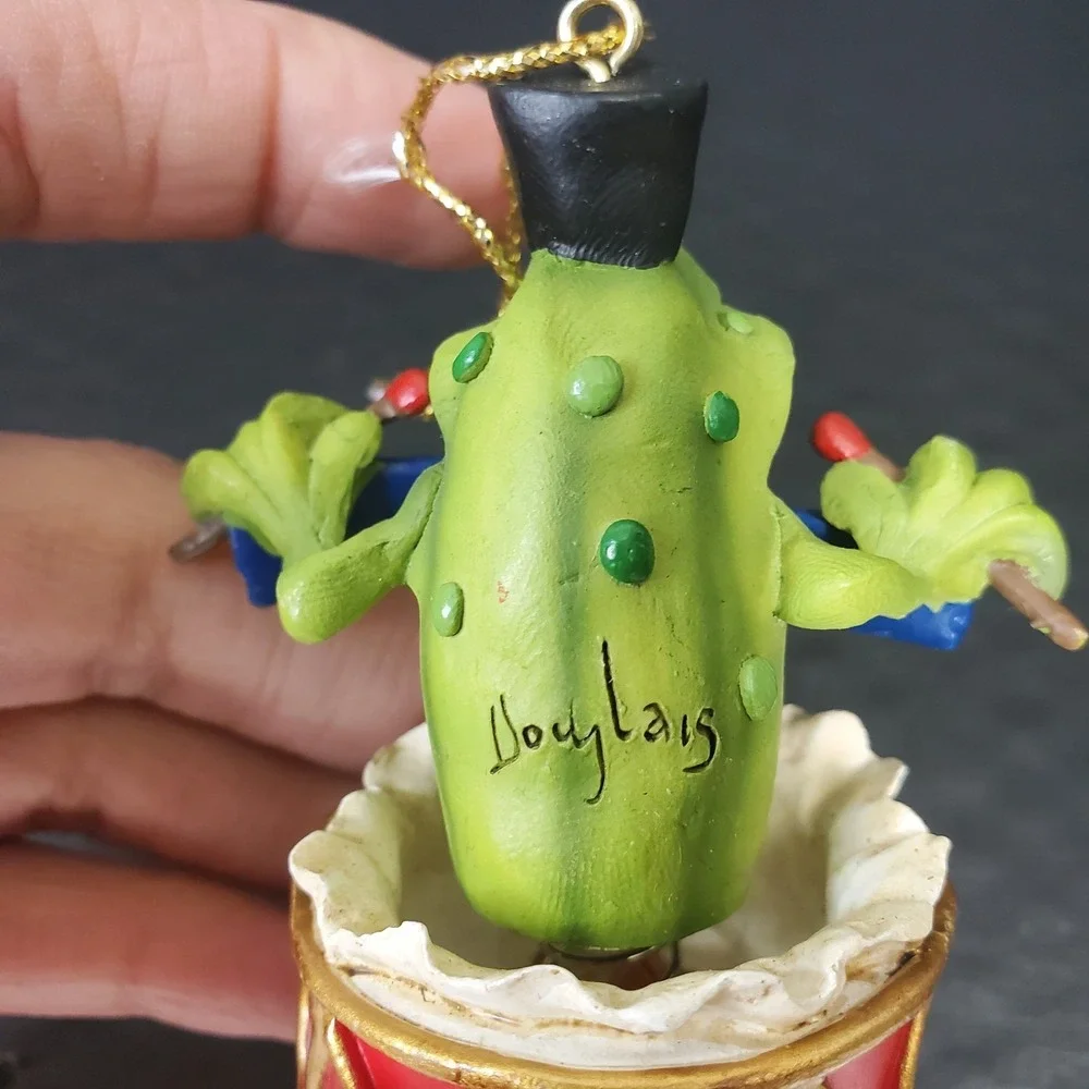 Vintage Toad Toadily Cool Yule Bobble Frog Christmas Ornament Signed‎